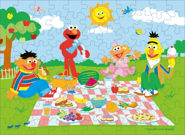 Buffalo Games Sunny Day Sesame Street puslespil 100 brikker store