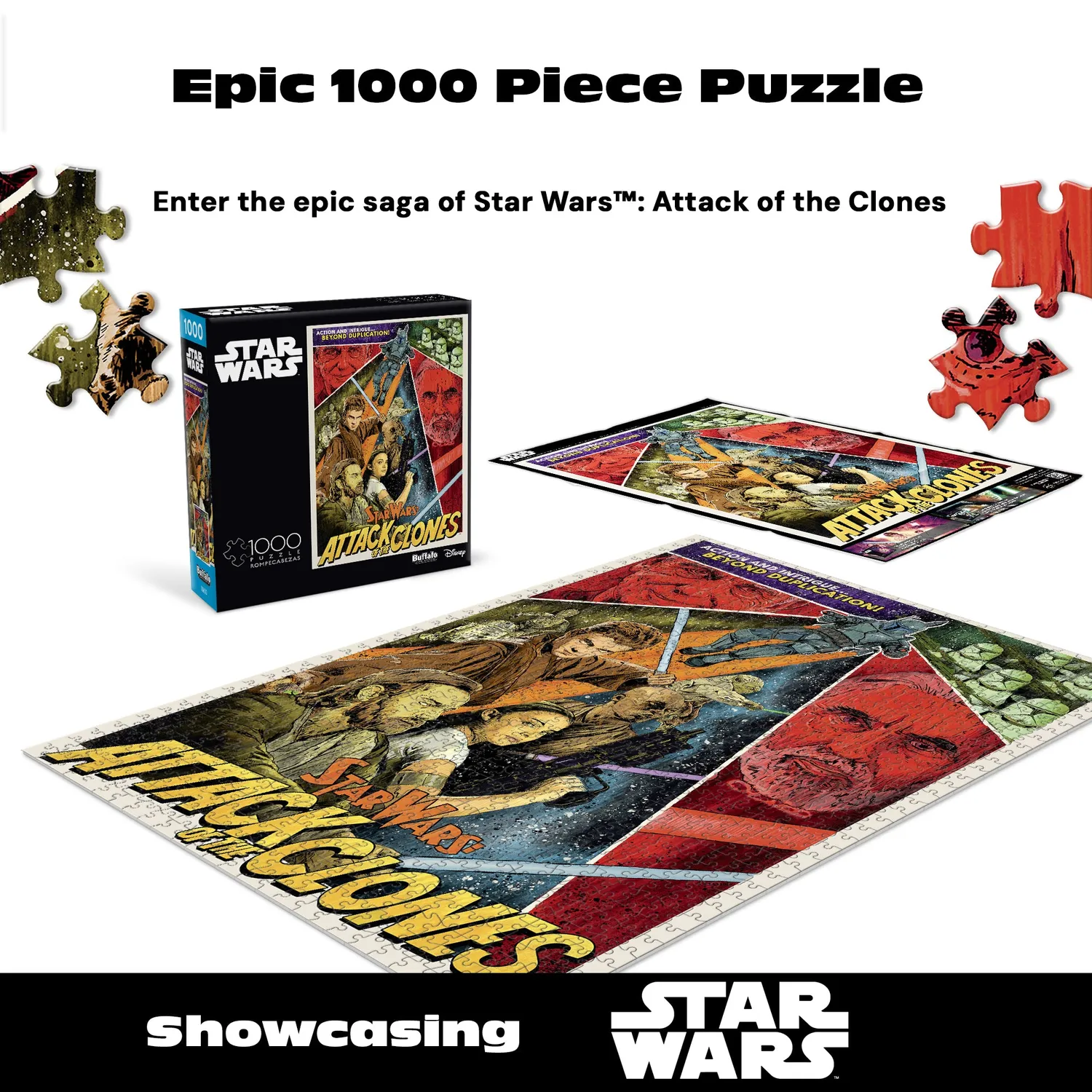 Buffalo Games Star Wars Attack of the Clones puslespil 1000 brikker