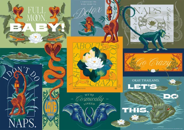 Buffalo Games White Lotus Collage puslespil 500 brikker