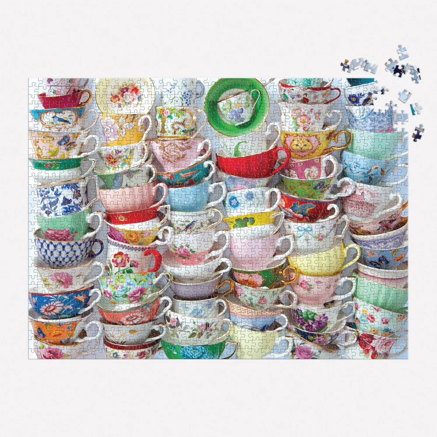 Good Puzzle Co. Julie Seabrook Ream Teacups puslespil 1000 tekopper