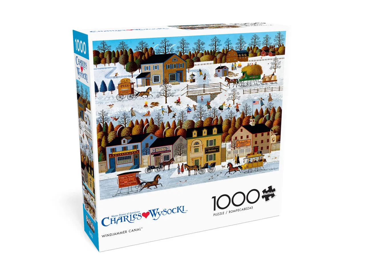 Buffalo Games Wysocki Windjammer Canal puslespil 1000 brikker vinter