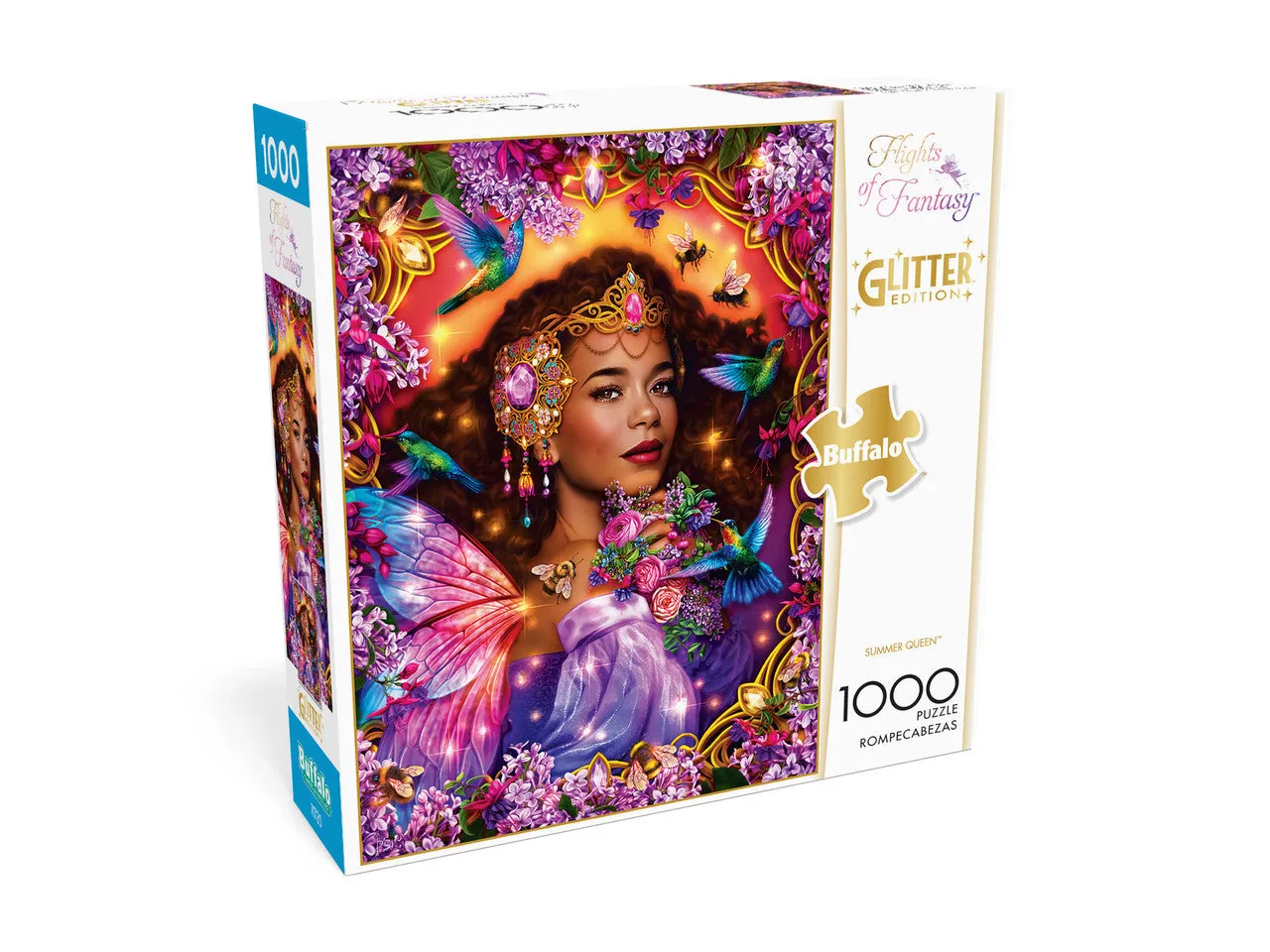 Buffalo Games Flights of Fantasy Summer Queen puslespil 1000 brikker glitter