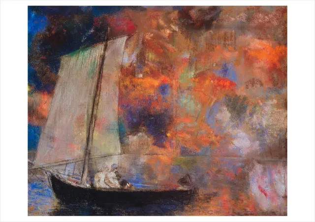 Pomegranate Odilon Redon Flower Clouds kort enkelt blomster