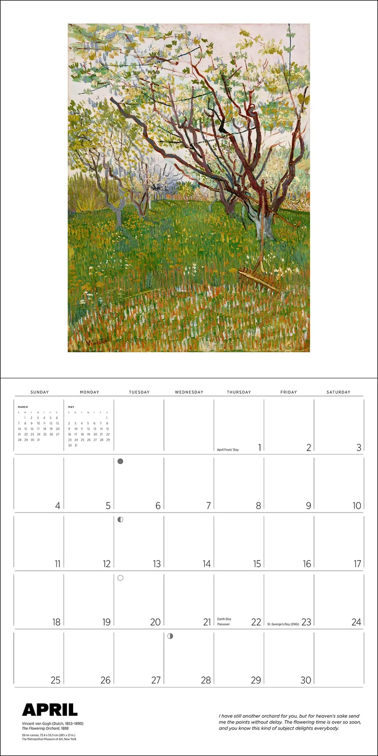 Pomegranate Vincent van Gogh 2027 vægkalender landskaber