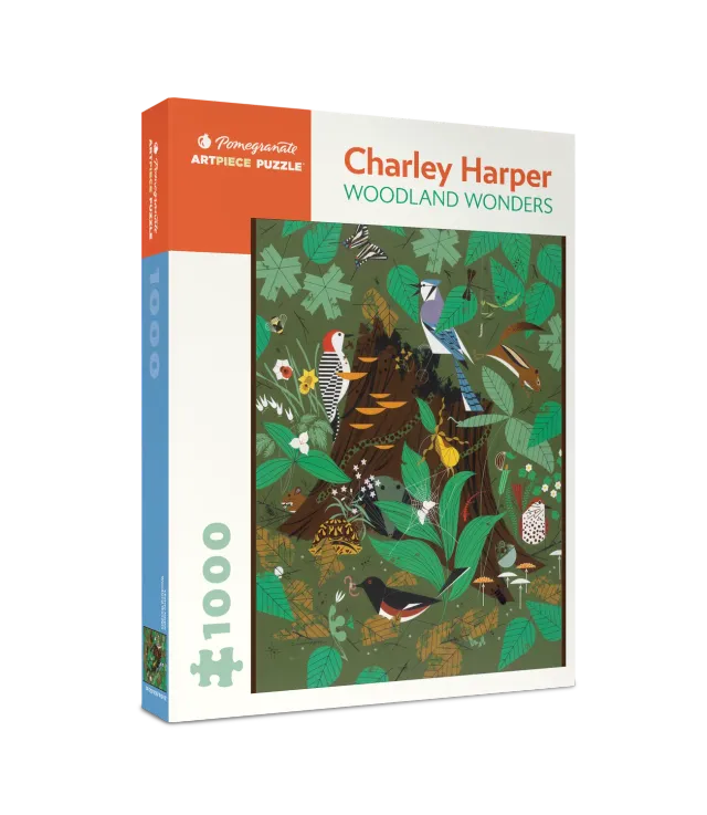 Pomegranate Charley Harper Woodland Wonders puslespil 1000 skovdyr