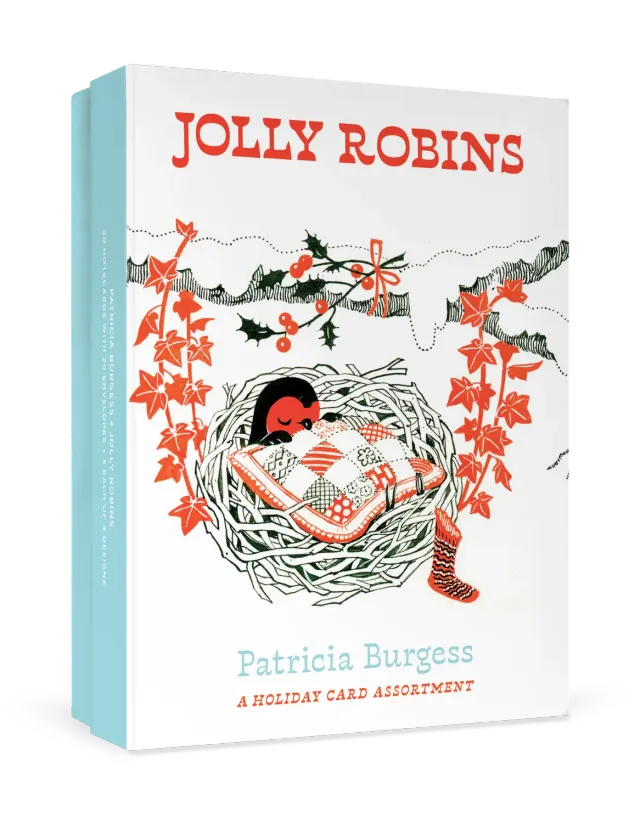 Pomegranate Patricia Burgess Jolly Robins julekort 20 stk jul