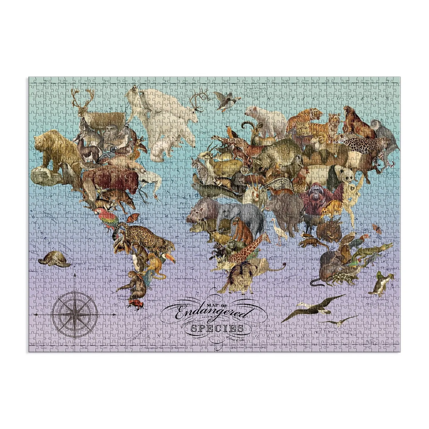 Galison Wendy Gold Endangered Species puslespil 1500 brikker