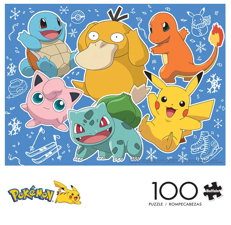 Buffalo Games Pokemon Kanto Holiday puslespil 100 brikker jul