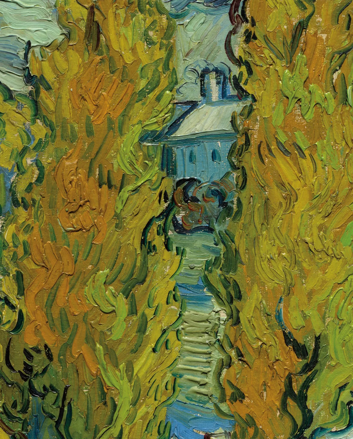 Pomegranate Van Gogh Poplars at Saint-Rémy bogmærke landskab