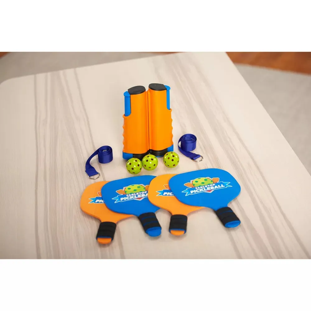 Buffalo Games Tabletop Pickleball bordspil med net 4 bat 3 bolde