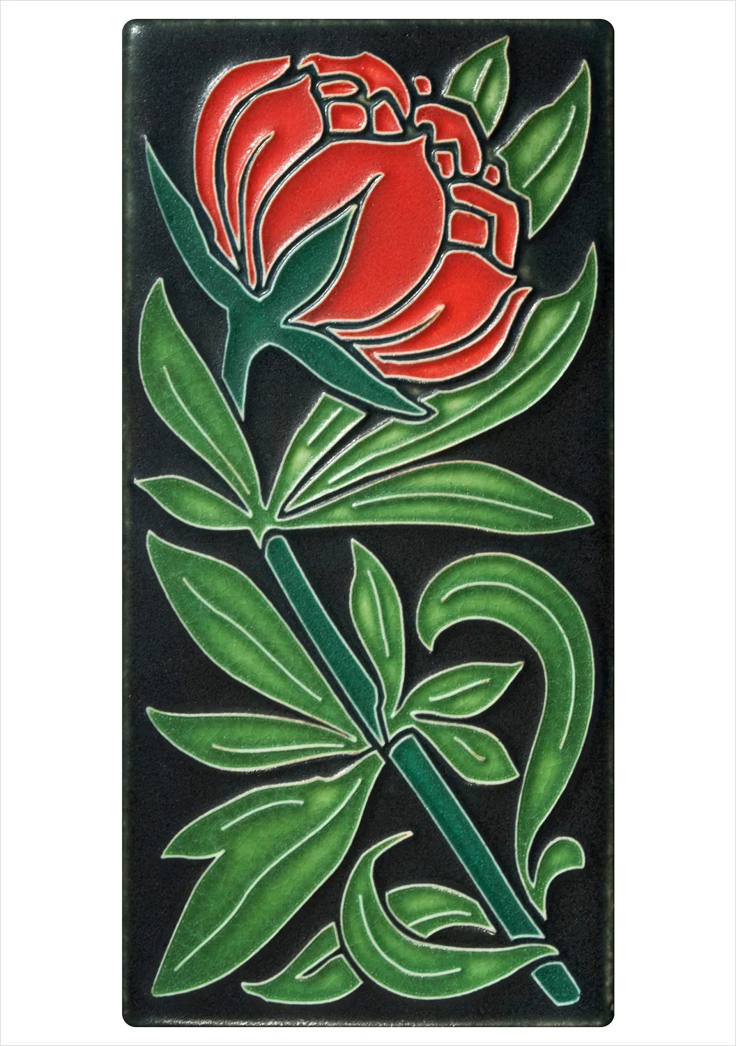 Pomegranate Arts & Crafts Tiles kortæske 20 stk blomster