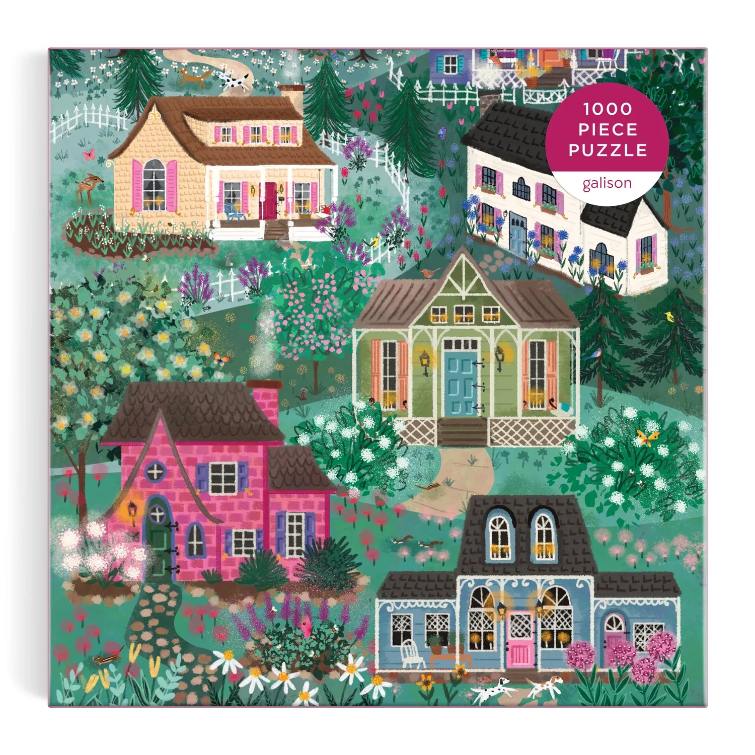 Galison Joy Laforme Cottage Hills puslespil 1000 brikker sommerhuse