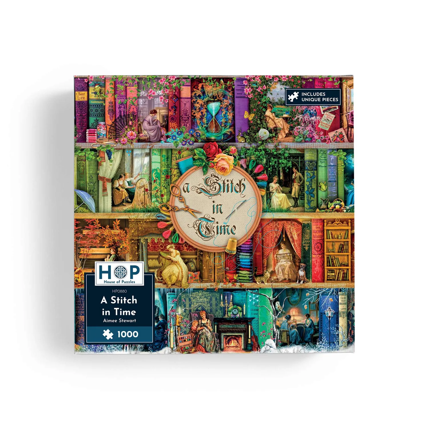 House of Puzzles A Stitch In Time puslespil 1000 brikker vintage syrum