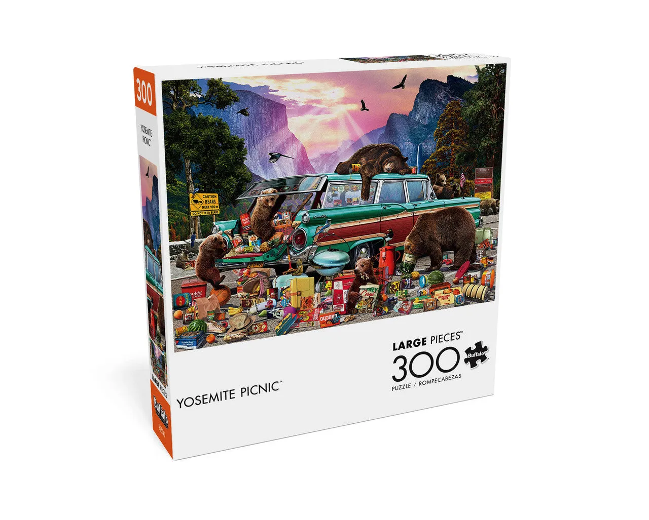 Buffalo Games Yosemite Picnic puslespil 300 store brikker bjørne
