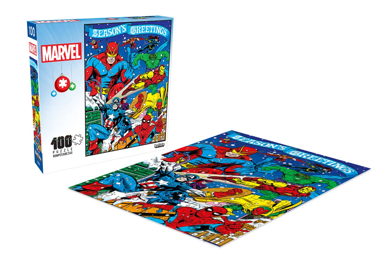 Buffalo Games Marvel Season's Greetings puslespil 100 brikker