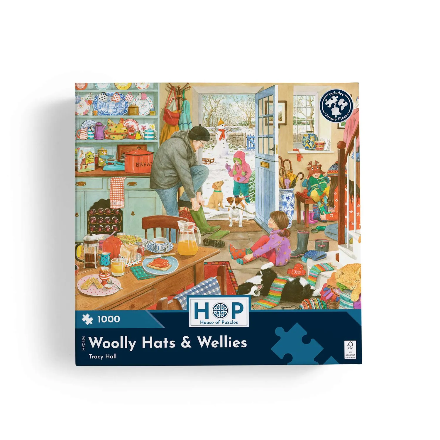 House of Puzzles Woolly Hats Wellies puslespil 1000 brikker