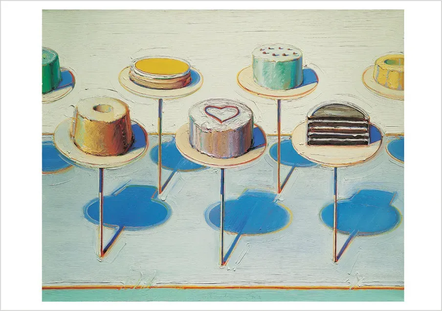 Pomegranate Wayne Thiebaud Cake Window kort enkelt blankt