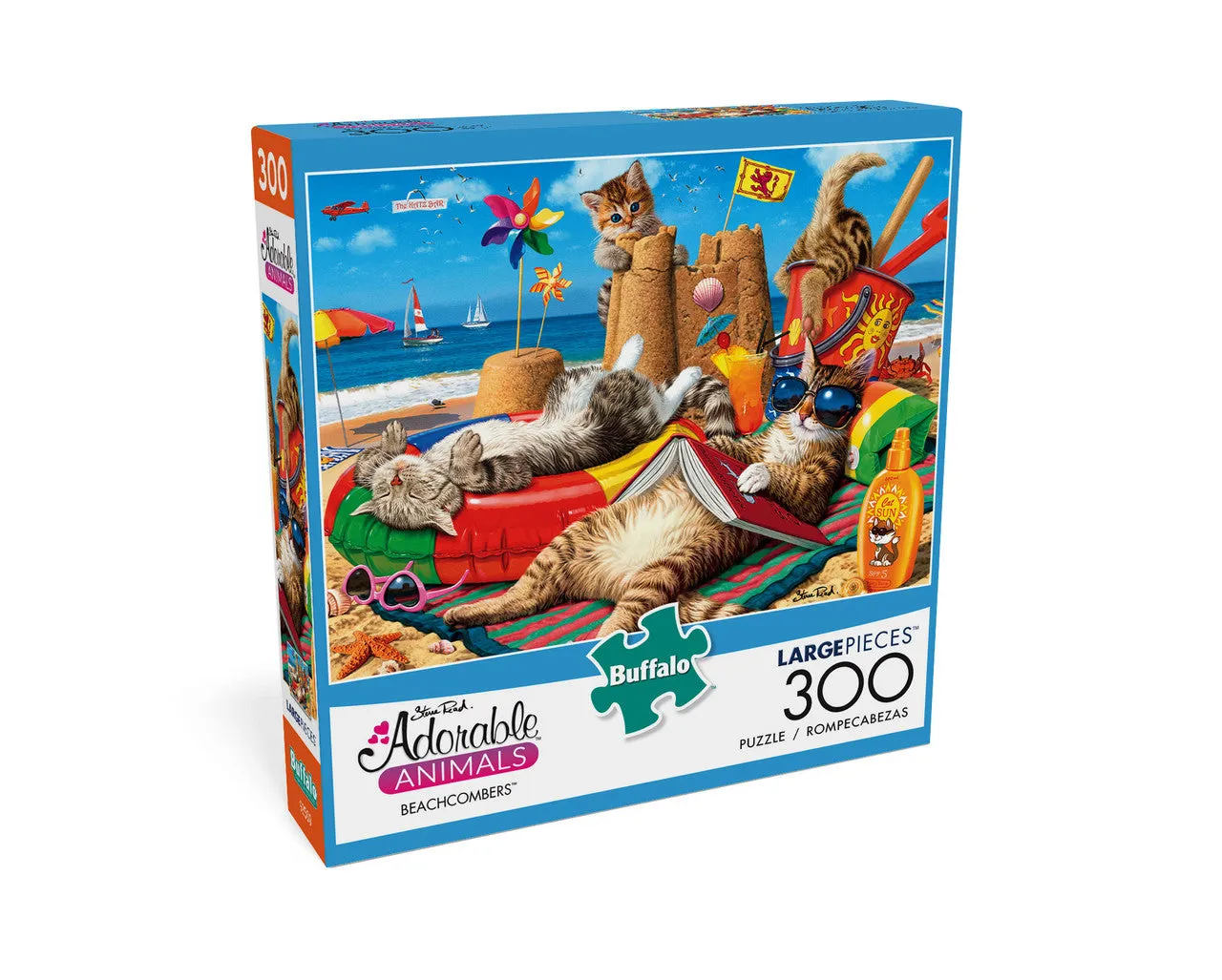 Buffalo Games Adorable Animals Beachcombers puslespil 300 katte