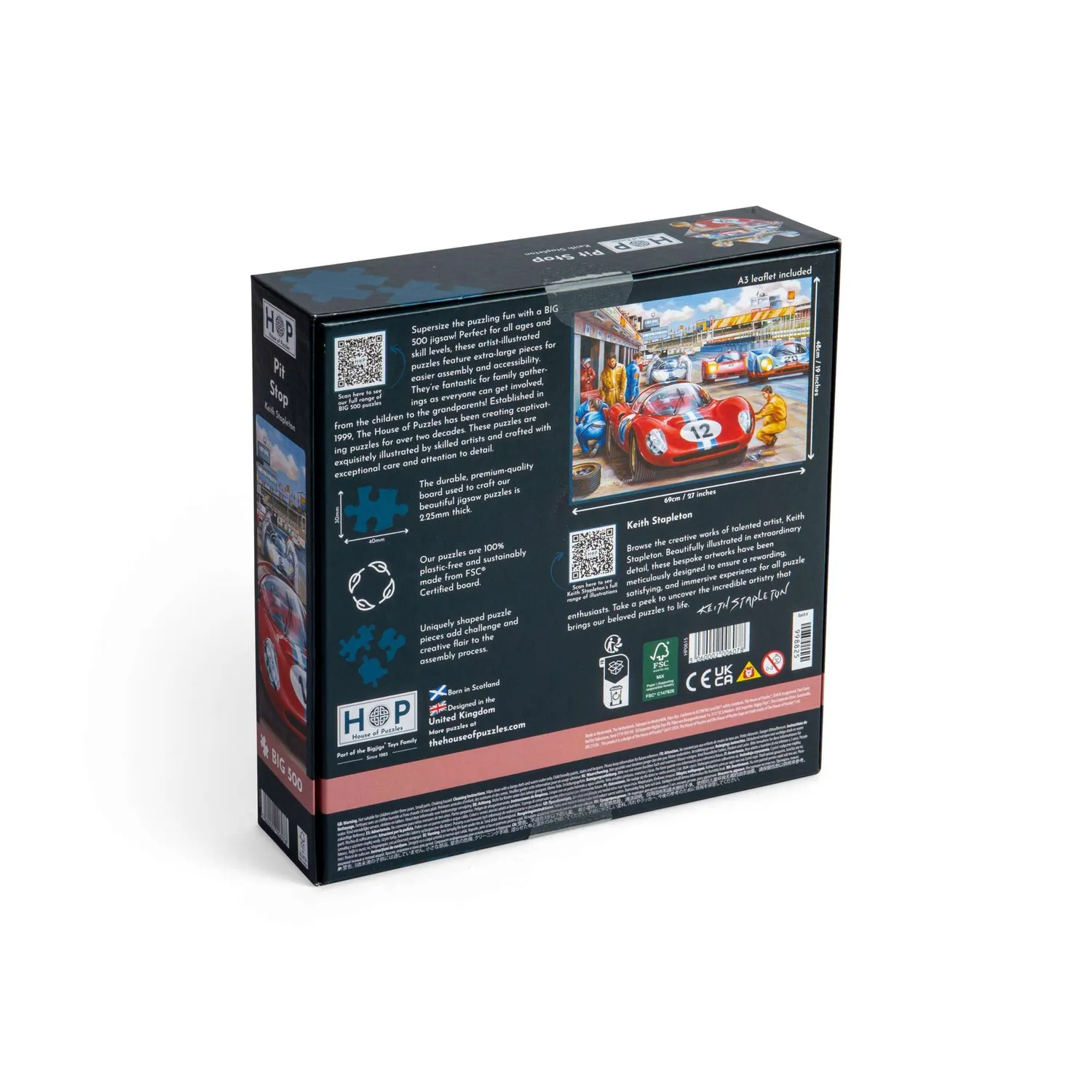 House of Puzzle BIG 500 Pit Stop puslespil 500 biler