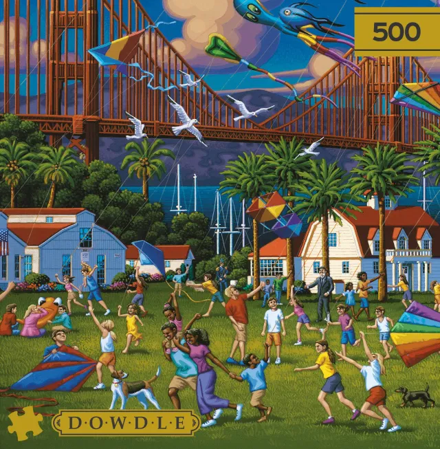 Buffalo Games Gold Golden Gate Bridge puslespil 500 brikker Dowdle