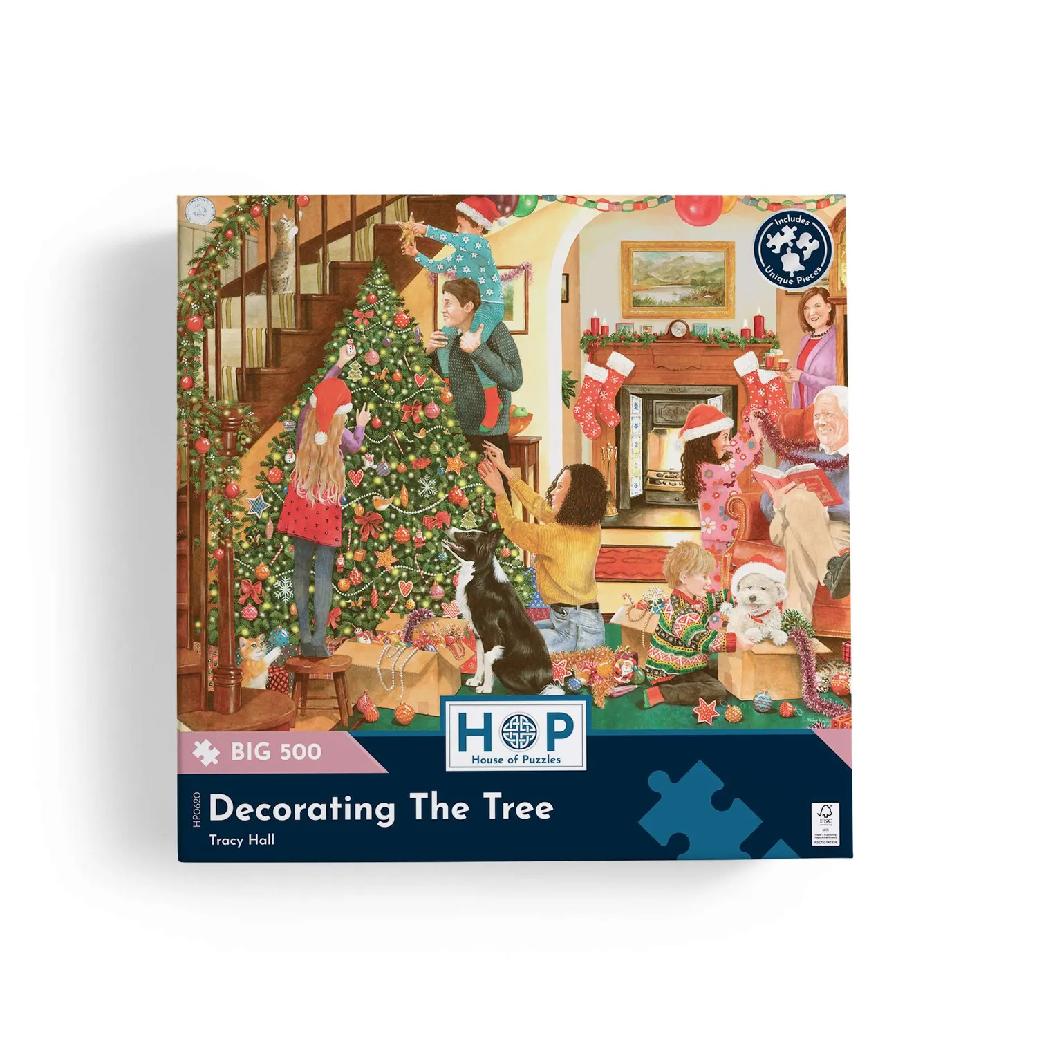 House of Puzzle BIG Decorating The Tree puslespil 500 brikker jul