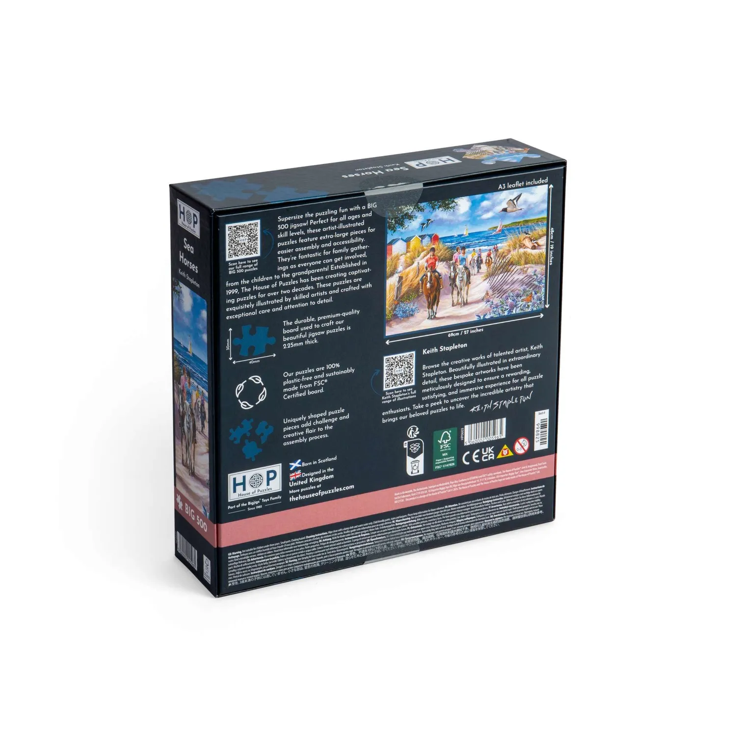 House of Puzzle Sea Horses BIG 500 puslespil 500 brikker XL