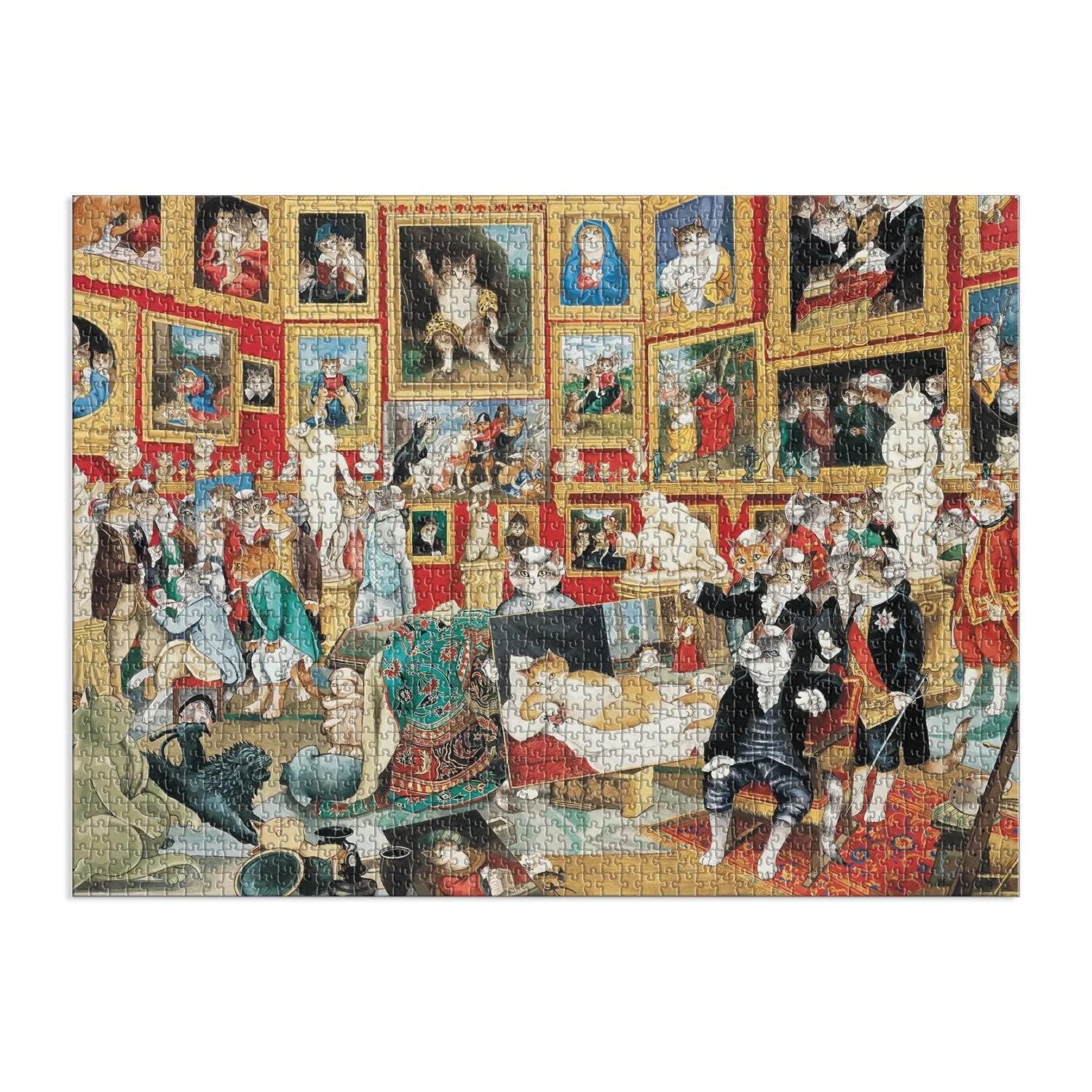 Good Puzzle Co. Meowsterpiece Uffizi puslespil 1500 brikker katte