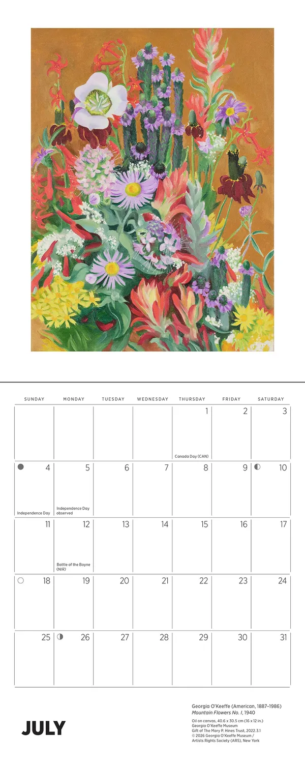 Pomegranate Georgia O’Keeffe minikalender 2027 blomster