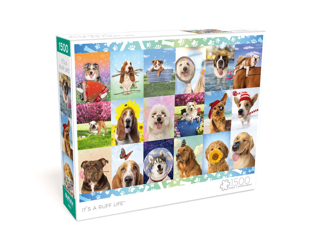 Buffalo Games It's a Ruff Life puslespil 1500 brikker hunde