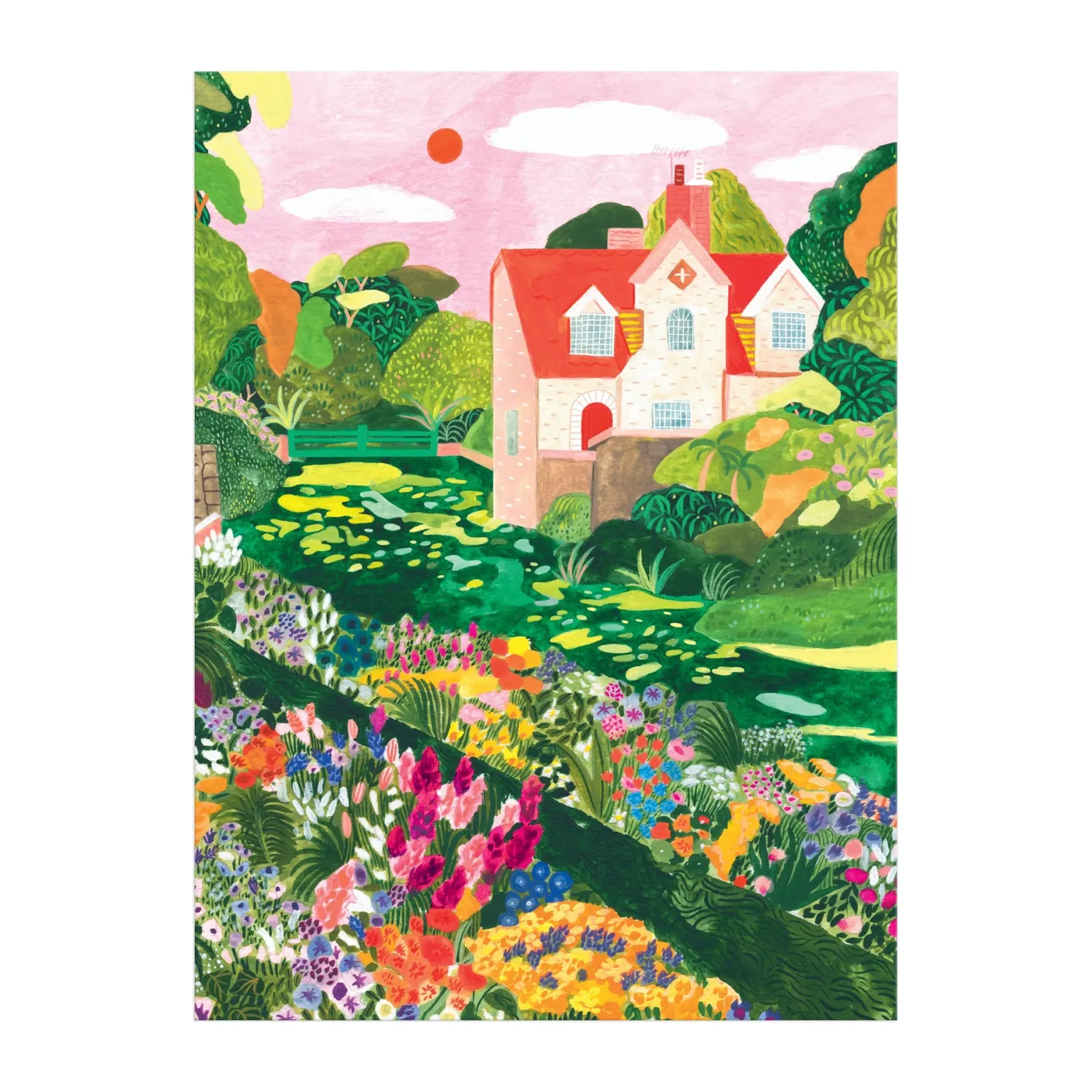 Galison Blooming Meadow puslespil 1000 brikker eng
