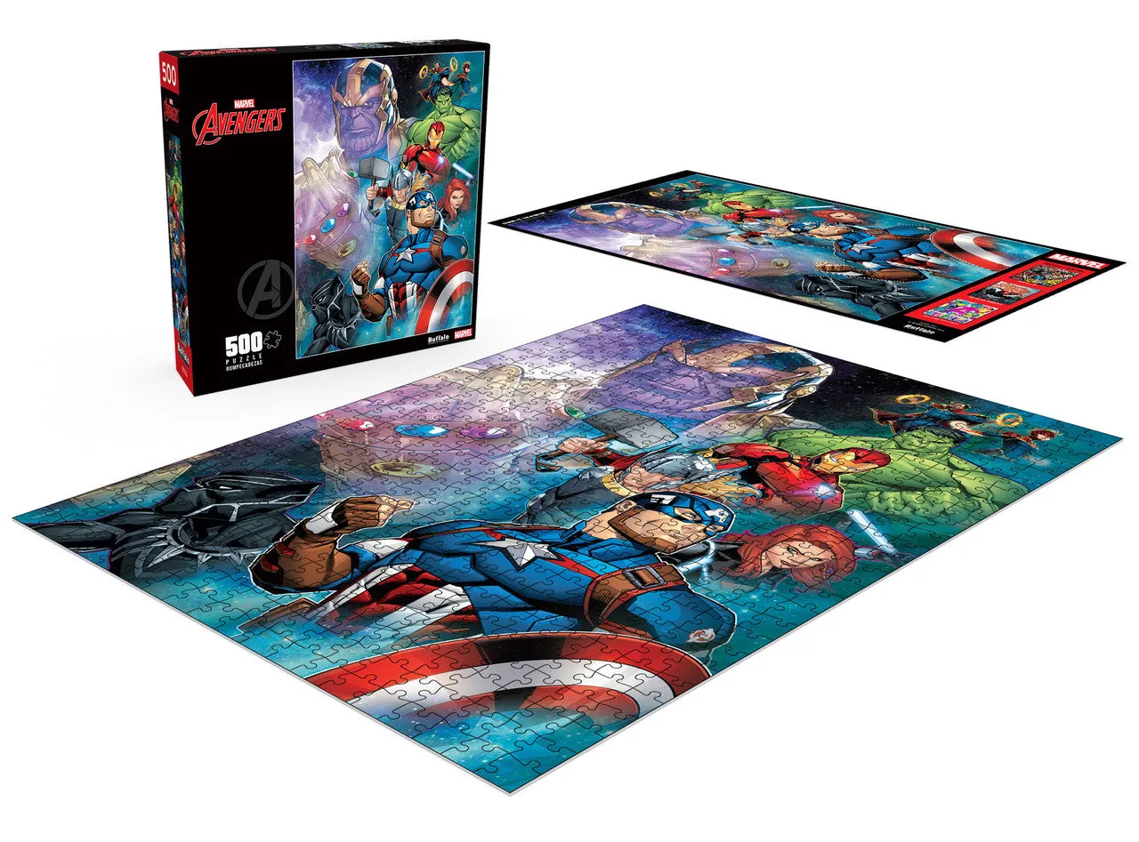 Buffalo Games Marvel Thanos vs Avengers puslespil 500 brikker helte