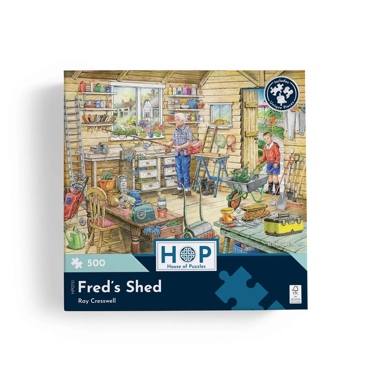 House of Puzzle Fred's Shed puslespil 500 værksted