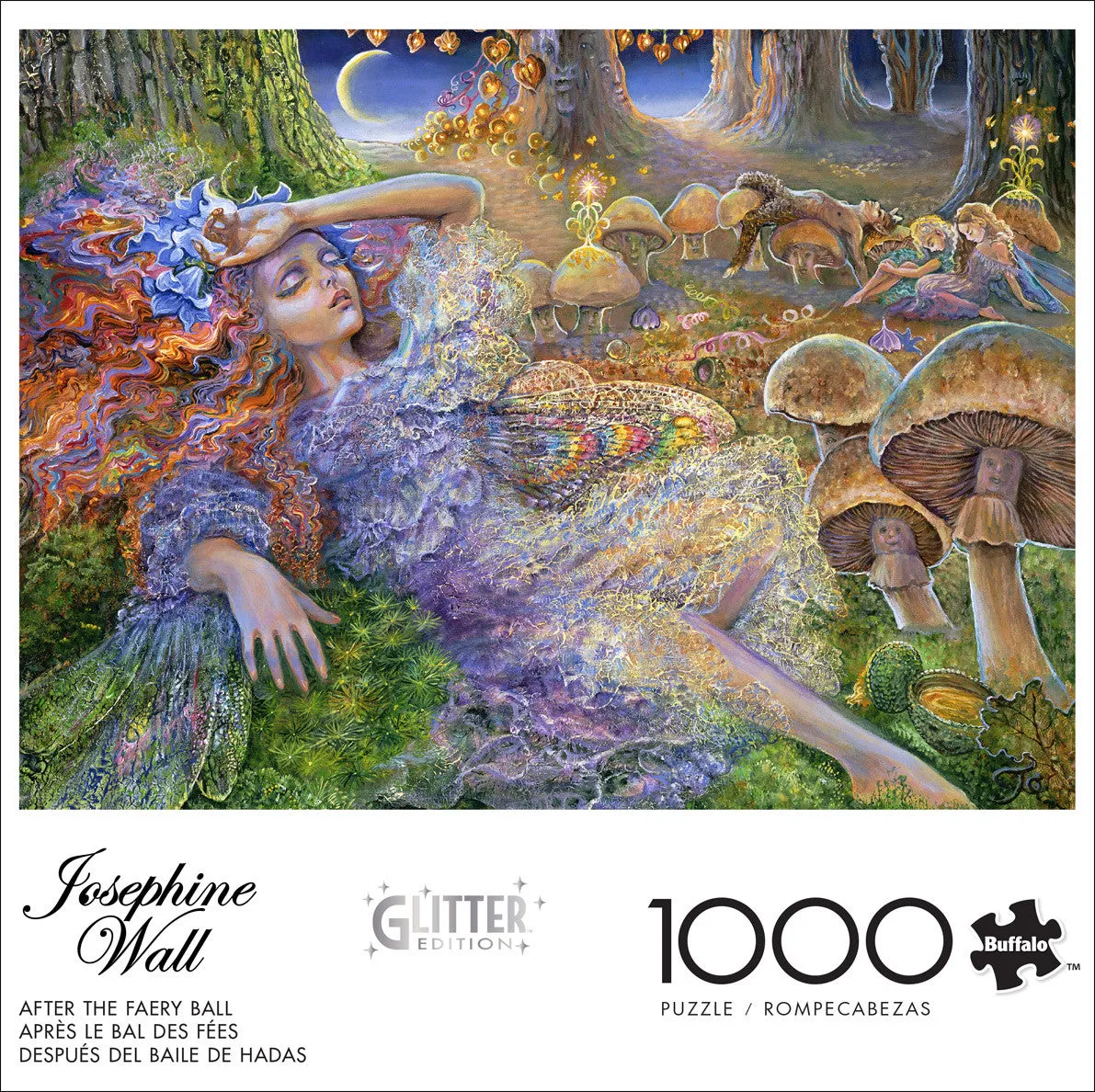 Buffalo Games Josephine Wall After the Faery Ball puslespil 1000 brikker glitter