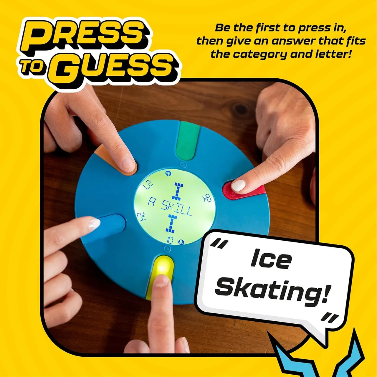 Buffalo Games Press to Guess selskabsspil 6 spillere reaktionsspil