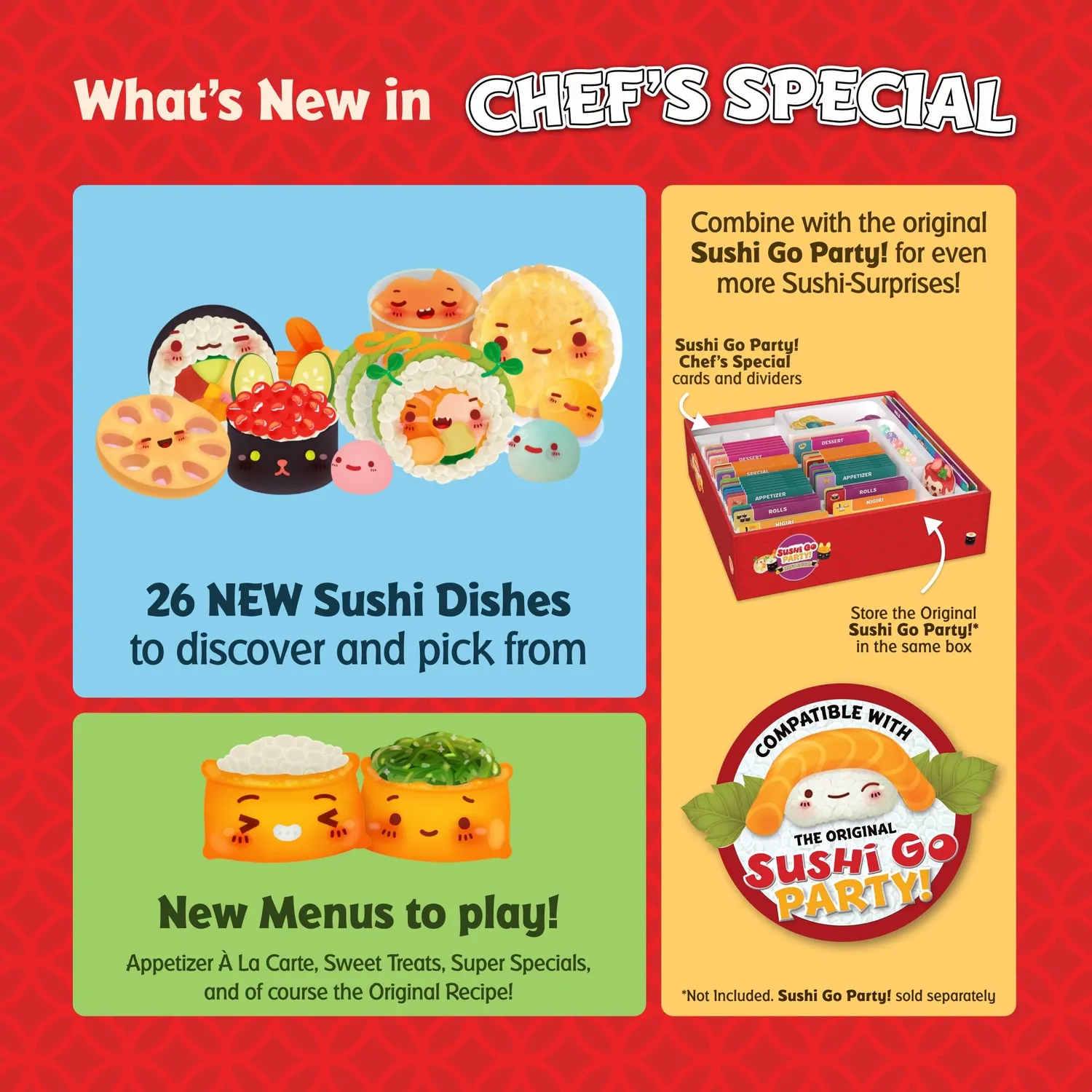 Buffalo Games Sushi Go Party Chef's Special kortspil 2-8 spillere