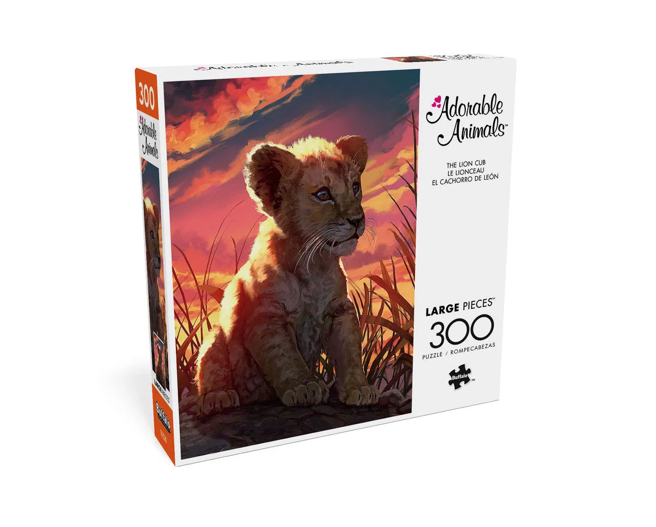 Buffalo Games Adorable Animals Løveungen puslespil 300 store brikker