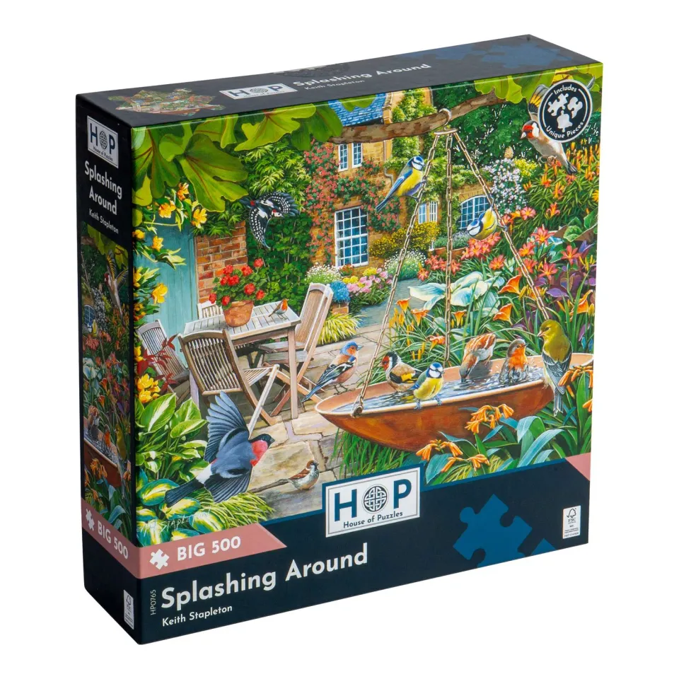 House of Puzzles BIG Splashing Around puslespil 500 brikker fugle
