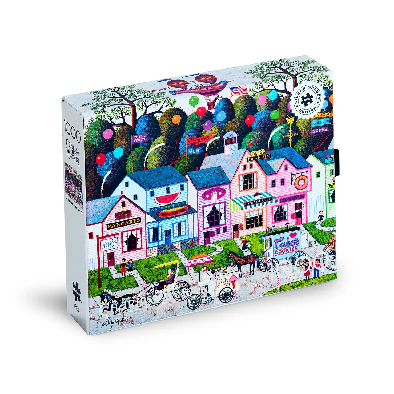 Buffalo Games Silver Select Confection Street puslespil 1000 brikker slikgade