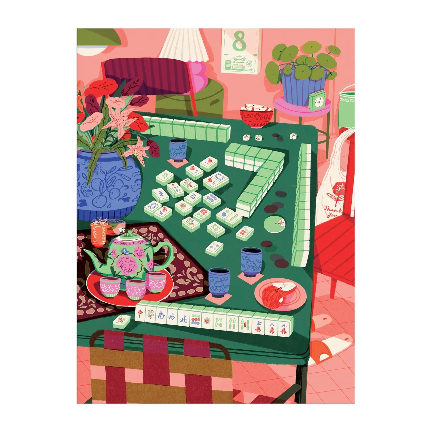 Good Puzzle Co. Mahjong Social puslespil 1000 brikker spilmotiv