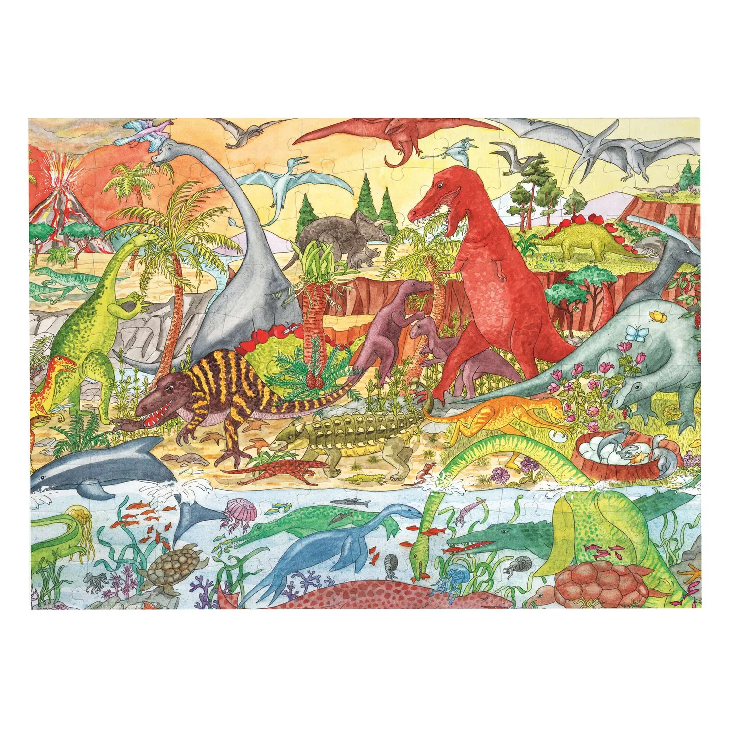 House of Puzzles World of Dinosaurs puslespil 100 XXL dino