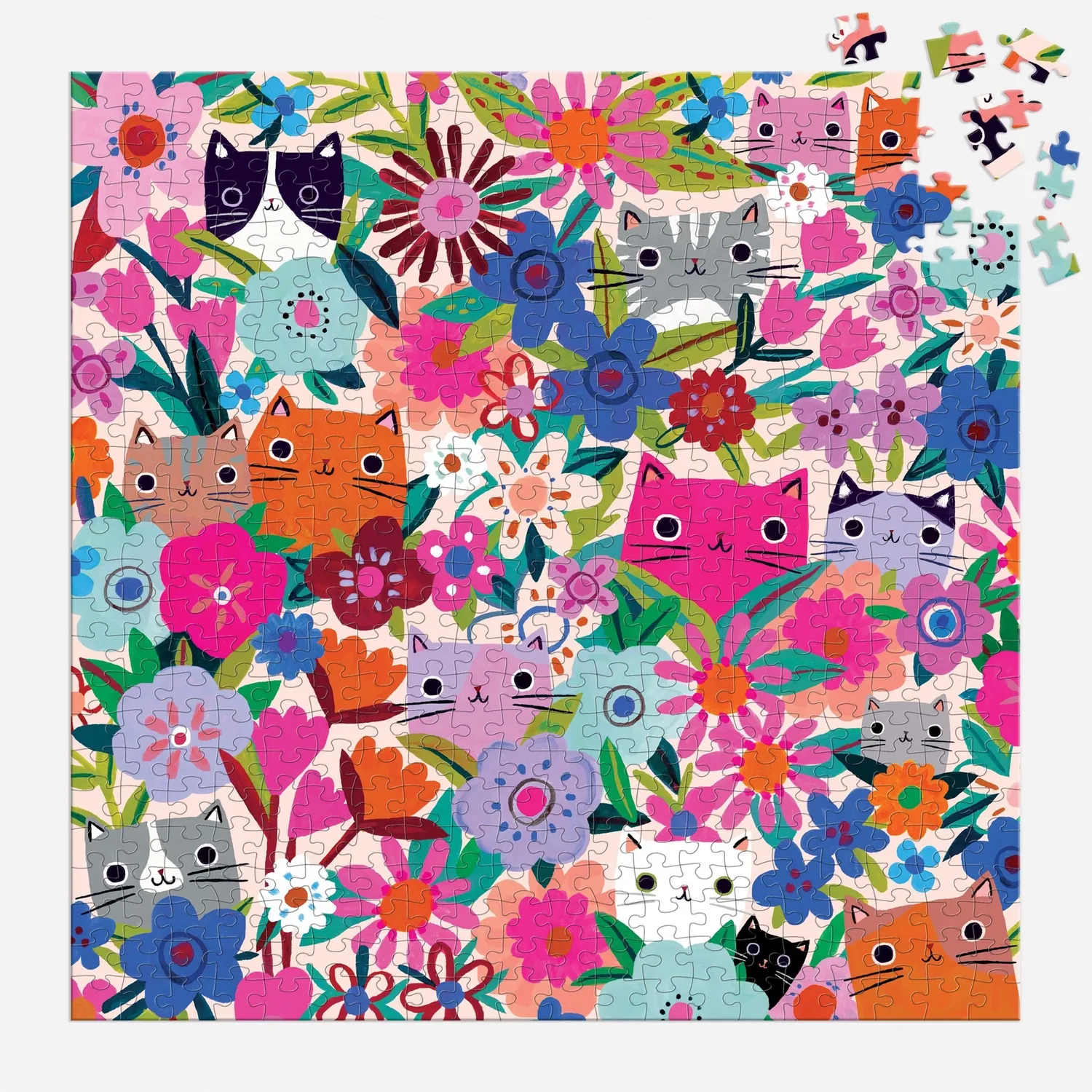 Good Puzzle Co. Tara Lilly Blooming Cats puslespil 500 brikker katte