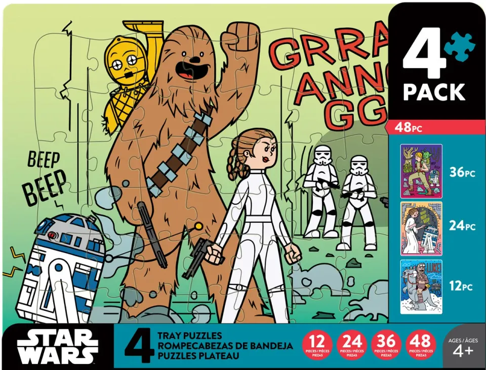 Buffalo Games Star Wars børnepuslespil 4-pak 12-48 brikker