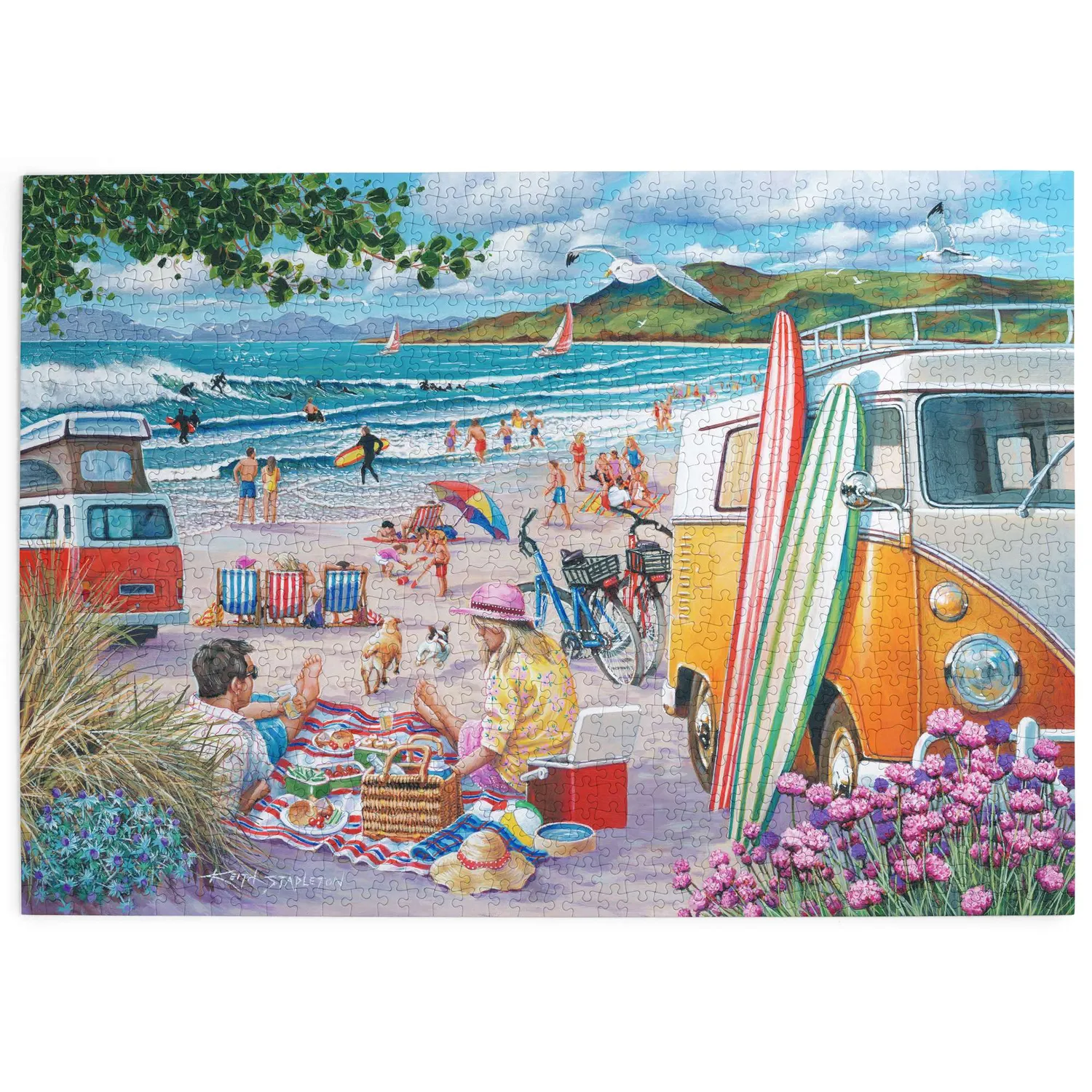 House of Puzzle Wish You Were Here 1000 puslespil strand