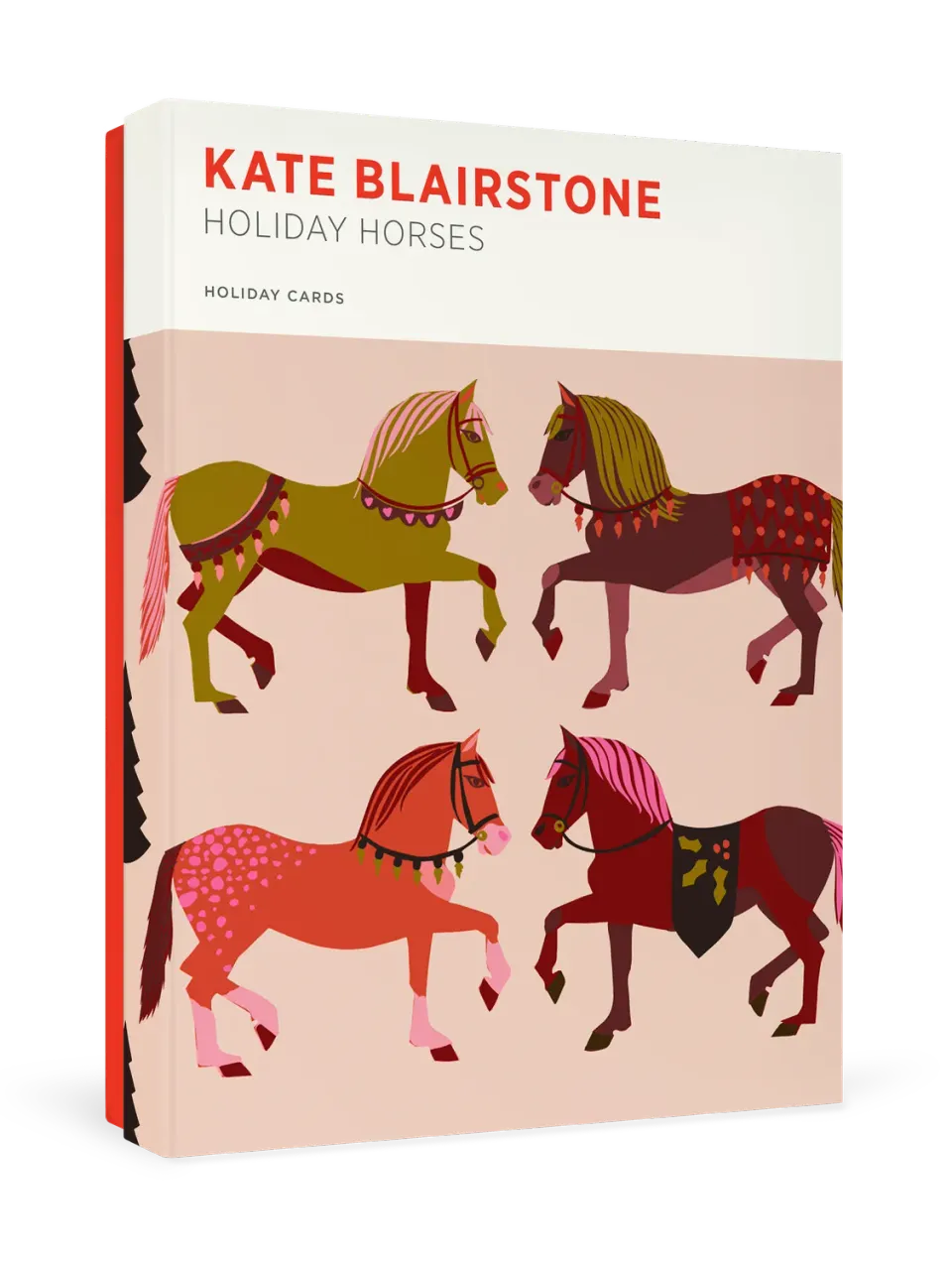 Pomegranate Kate Blairstone Holiday Horses julekort æske
