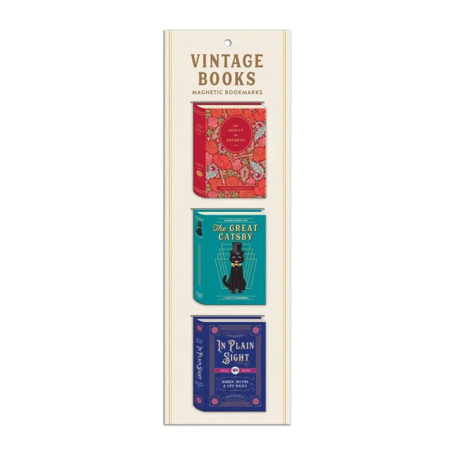 Good Puzzle Co. Vintage Books magnetbogmærker 3 stk bøger