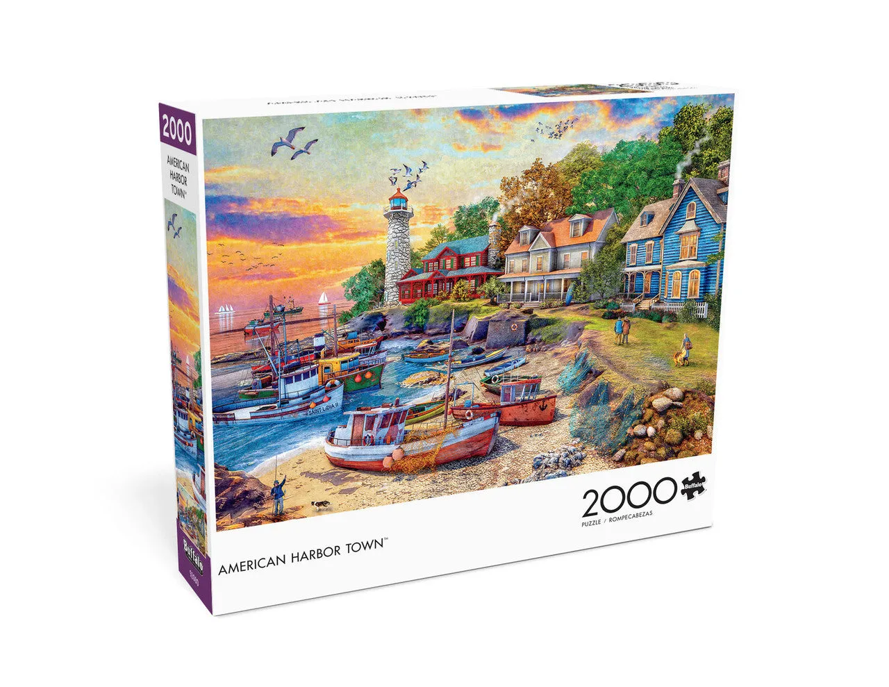 Buffalo Games American Harbor Town puslespil 2000 brikker havn