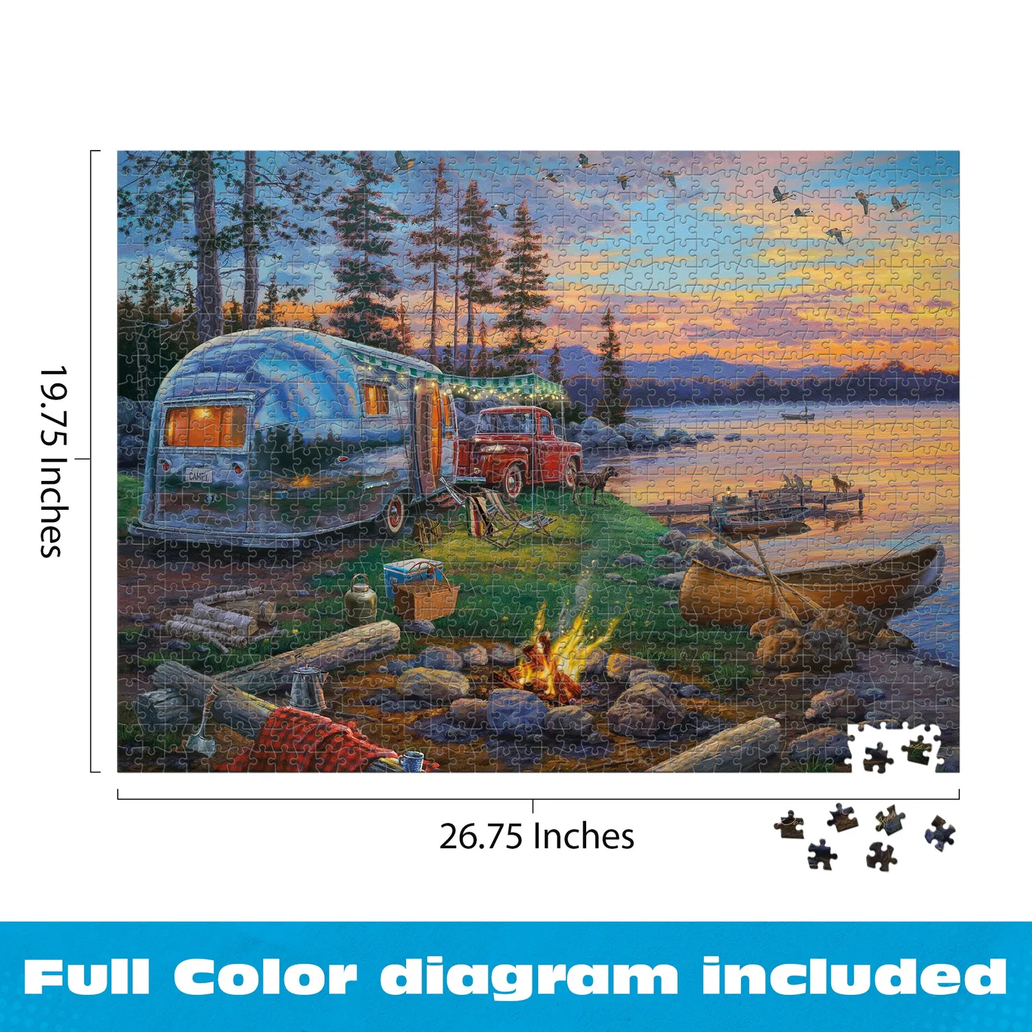 Buffalo Games Happy Camper puslespil 1000 brikker camping