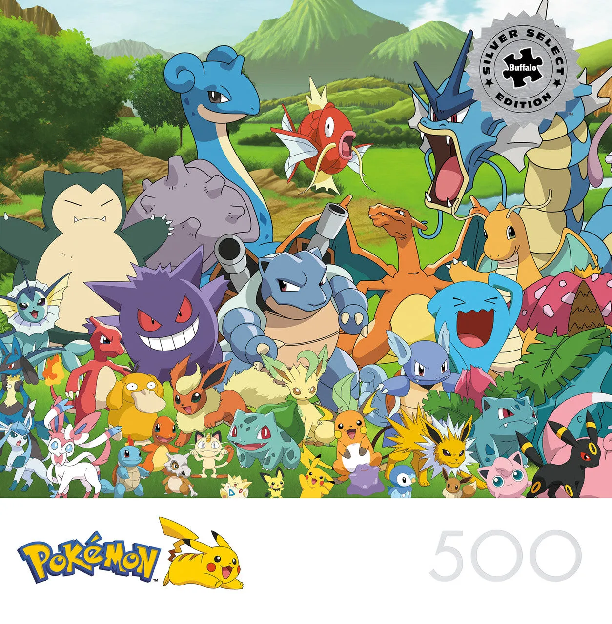Buffalo Games Pokemon Favorites puslespil 500 brikker Silver