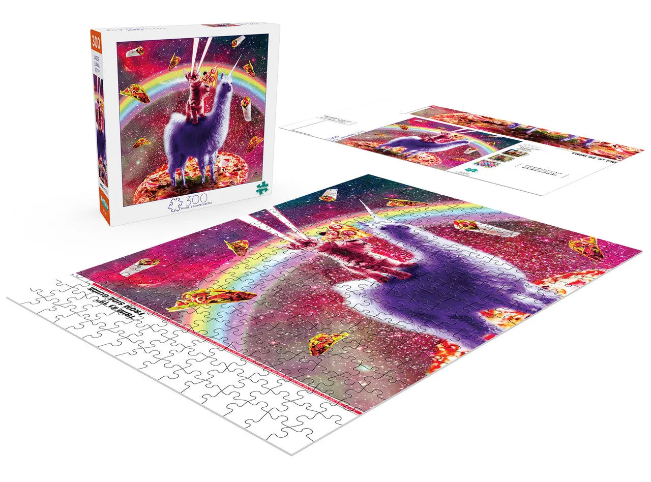 Buffalo Games Laser Llama Kitty puslespil 300 store brikker sjov