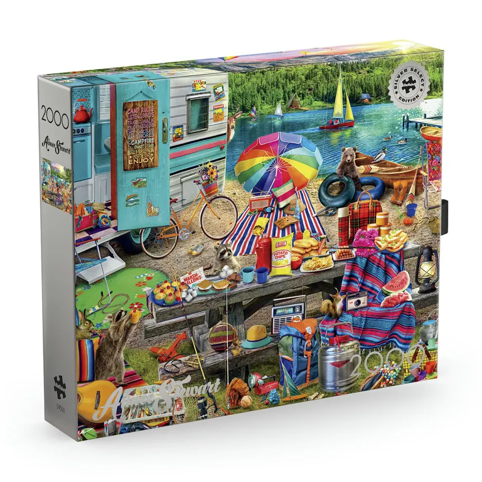 Buffalo Games Silver Select Family Campsite puslespil 2000 brikker camping